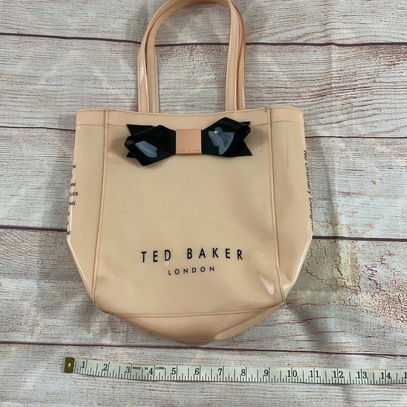 Ted Baker plastic tote carry bag with bow tie accent - OS - Picture 6 of 8